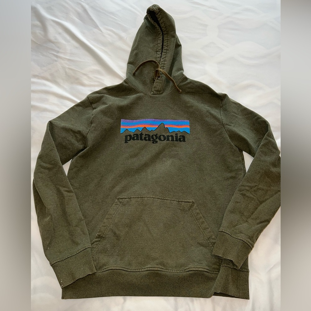 Patagonia logo hoodie size M